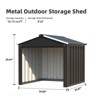 SUXXAN 2 ft. 11 in. W Galvanized Steel Storage Shed and Outdoor Tool Shed - 4 of 4