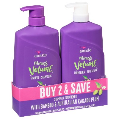 Aussie Shampoo & Conditioner with Bamboo & Australian Kakadu Plum 2-778 ml Bottles