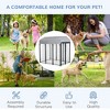 Resenkos Dog Kennel,6' x 4' x 6' Large Outdoor Dog Kennel Galvanized Steel Fence with UV-Resistant Oxford Cloth Roof & Secure Lock black - 3 of 4