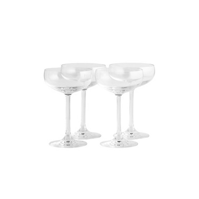 Stolzle Lausitz Feast It Forward Crystal Champagne Coupe for Champagne Cocktail and other Cocktails Glass, Set of 4