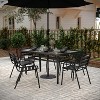Flash Furniture Kona Universal Cement Patio Umbrella Base with Sunburst Patterned Weatherproof Plastic Polymer Coating - 3 of 4