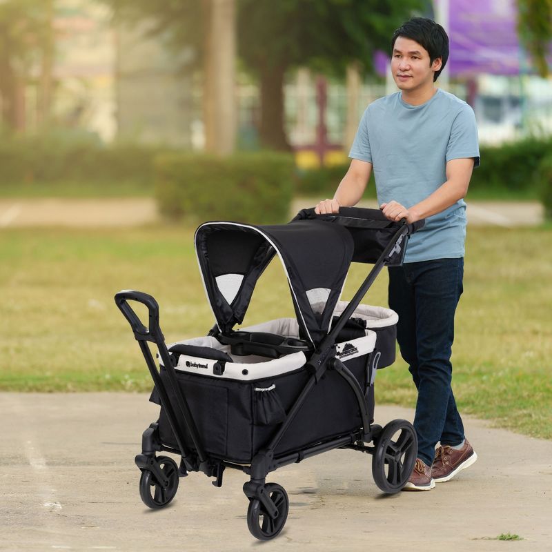 Baby Trend Expedition Push or Pull Stroller Wagon Plus with Canopy, Choose Between Car Seat Adapter or Built In Seating for Children, 5 of 8