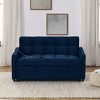 NicBex Loveseat Sofa Modern Comfy Upholstered Sleeper Sofa Bed with Adjustable Back and 2 Arm Pocket & USB Port for Living Room,Blue - 2 of 4