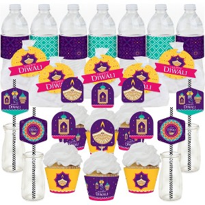 Big Dot of Happiness Happy Diwali - Festival of Lights Party Favors and Cupcake Kit - Fabulous Favor Party Pack - 100 Pieces - 1 of 4