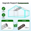 XBRIGH Large Metal Chicken Coop Walk-in Poultry Cage Chicken Run Pen Duck House with Waterproof and Anti-Ultraviolet for Outdoor Farm Use Spire Roof - 2 of 4