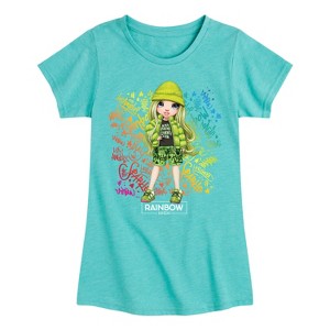 Girls' - Rainbow High - Jade Hunter Graffiti Fitted Short Sleeve Graphic T-Shirt - 1 of 4
