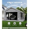 Carport Replacement Canopy Cover – Heavy-Duty Waterproof, UV & Wind-Resistant PE Fabric - 2 of 4