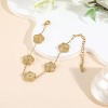 Four Leaf Clover Bracelet for Women 18K Gold Plated Stainless Steel Lucky 4 Leaf Gold Link Bracelet Jewelry Gift for Women - 3 of 4