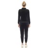 Women's 2-Piece Velour with Faux Leather Stripe - White Mark - 3 of 4