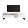 GlasFlength TV Stands and Consoles, Stylish Entertainment Center for Living Rooms, Modern Designs for Classic Interiors, White,70.9”*15”*19.7" - 3 of 4