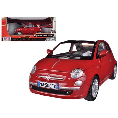 Fiat 500 Nuova Cabrio Red 1/24 Diecast Model Car By Motormax : Target