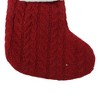 Unique Bargains Christmas Stockings Knitted Fabric Red 7.87"x5.91" 1 Pc - 4 of 4