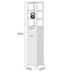 VECELO Tall Tilt Out Laundry Hamper Cabinet with Removable Laundry Basket, Floor Standing Bathroom Organizer with 1 Drawer & 3 Open Shelves, White - 3 of 4