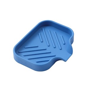 Silicone Bathroom Soap Dishes with Drain Spout-Bathroom and Kitchen Sink Organizer - 1 of 1