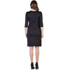 Womens Draped in Style Knee Length V-Neck Dress - 24seven Comfort Apparel™ - 3 of 4