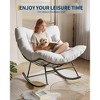 COZONY Outdoor Oversized Papasan Rocking Chair - Sturdy Metal Frame Rattan Egg Rocker, Lounge Chair for Balcony Backyard Porch Bedroom - 4 of 4