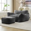 Mjkone Bean Bag Chair, Big Beanbag Chair with Ottoman - 2 of 4