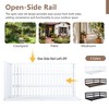 PAGED Porch Swing Country Wooden Outdoor Swing with Rope Construction for Poolside, Garden, Backyard - 2 of 4