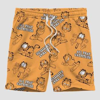 Men's Garfield Sarcastic Pajama Shorts - Orange