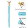 Unique Bargains Metal Sleek Design Medium Point Elegant Crystal Diamond Ballpoint Pen 6 Pcs - 4 of 4