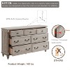 Farmhouse 7 Drawers Dresser for Bedroom with 4 Solid Wood Feet & Column Decor & Metal Slide, Storage Dressers for Bedroom - 4 of 4
