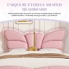 Kumasinova Full/Queen Size Upholstered PU Leather Bed Frame,Platform Bed Frame with Butterfly Shaped Headboard for Adults,Child,No Box Spring Needed - 4 of 4