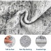 Area Rugs Washable 10x13 Living Room Rugs,Vintage Light Grey Floral Bedroom Rugs Indoor Accent Large Carpet Table Soft Non Slip Retro Floor Cover - 4 of 4
