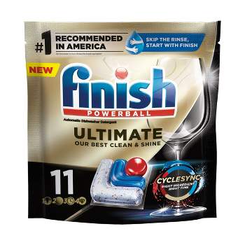 Finish Limpiador de lavavajillas de doble acción: lucha contra la grasa y  la cal fresca, 8.45 onzas (paquete de 4)