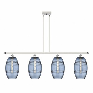 Vaz - 4 Light Stem Hung Island In Industrial Style-10.38 Inches Tall and 48 Inches Wide - 1 of 1