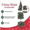 Elf Stor 6ft Prelit Flocked Pencil Christmas Tree - 4 of 4