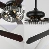 Ceiling Fan with Crystal Shade, 5 Blades, Quiet DC Motor, 6-Speed Reversible, Remote Control & 3-Color Dimmable LED - 4 of 4