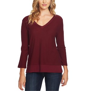 Vince Camuto Womens Woven Hem Pullover Blouse - 1 of 1
