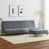 vidaXL 2-Seater Sofa Bed with Footstool Sleeper Couch Bed Living Room Velvet - 2 of 4