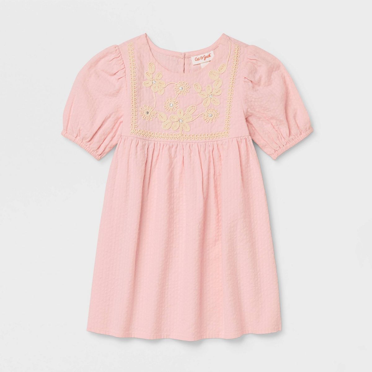 Baby & Toddler Girls' Floral Cording Short Sleeve Dress - Cat & Jack™ - thumbnail 6