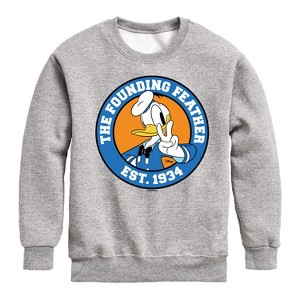 Boys' - Disney - The Founding Feather Graphic Long Sleeve Fleece Sweatshirt - 1 of 4
