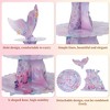 Unique Bargains 3-Tier Mermaids Tail Cupcake Stand Tower Cardboard Dessert Cup Cake Stand Tower Assorted Color - 3 of 4
