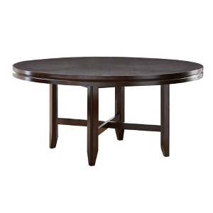 Steve Silver Co. 72" Talbot Round Dining Table Dark Oak : Seats 8, Mid-Century Modern, Wood Veneer - 1 of 3