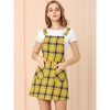 Allegra K Women's Causal Adjustable Strap Above Knee Suspender Skirts - 2 of 4