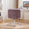 RISOKEYS Stylish Wide Seat Office Chair - Adjustable Height & Swivel, Double Cushion Comfort Faux Alpaca Hair, for Office, Bedroom,Vanity. - 4 of 4