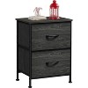 2 Drawer Nightstand for Bedroom, Small Bedside Furniture, Night Stand, End Table with Fabric Bins for Bedroom, Closet, Entryway - 2 of 4