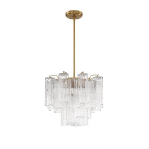 Crystorama Lighting Addis 4 - Light Chandelier in  Aged Brass - 1 of 4