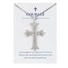 Anna-Kaci Silver Tone Crystal Rhinestone Cross Patonce Necklace with Message Card & Envelope Jewelry Gift - 2 of 4