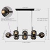 Rennnsan Arvante 40" W 8 -Light Glass Dimmable Modern Linear Kitchen Island Pendant in Black - 4 of 4