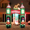 Outsunny 139.75" Christmas Inflatable "Happy Holidays" Archway 2 Nutcracker Soldiers Rocking Horse, Blow-Up Outdoor LED Yard Display Lawn Garden - 3 of 4
