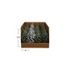 Storied Home 24-Piece Faux Tall Evergreen Trees with Natural Wood Slice Base, Snow Finish - 2 of 4