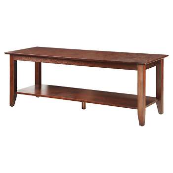 American Heritage Coffee Table with Shelf - Convenience Concepts