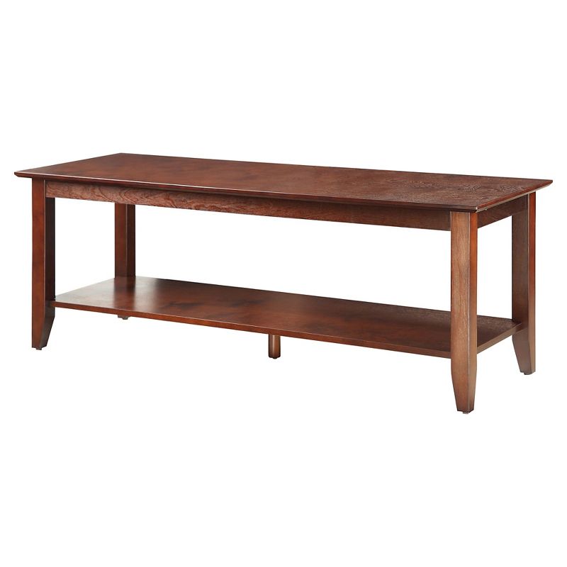 American Heritage Coffee Table with Shelf - Convenience Concepts, 1 of 7