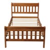 Twim Size Wood Platform Bed with Headboard and Wood Slat Support - 4 of 4