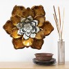 12.40" x 12.40" Whimsical Flower Wall Decor Metallic - Stratton Home Décor: Rustic Botanical Art, Vertical Orientation - 3 of 4