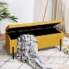 Coucou Rectangle Upholstered Flip Top Storage Benches -Maison Boucle - 2 of 4